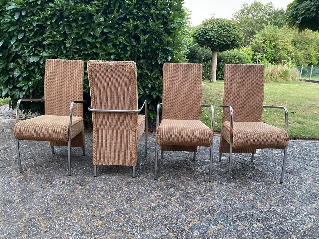 4 chaises de mobilier Original Loom avec accoudoirs, Maison & Meubles, 4 tabourets, Enlèvement ou Envoi, Utilisé, 90 cm ou plus
