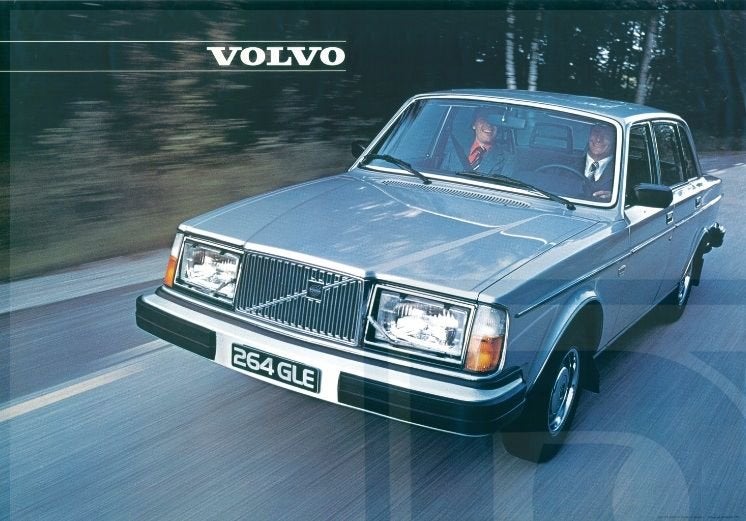 Volvo Poster 264 GLE rijdend op autoweg reproductie Volvo on, Ophalen of Verzenden, Nieuw