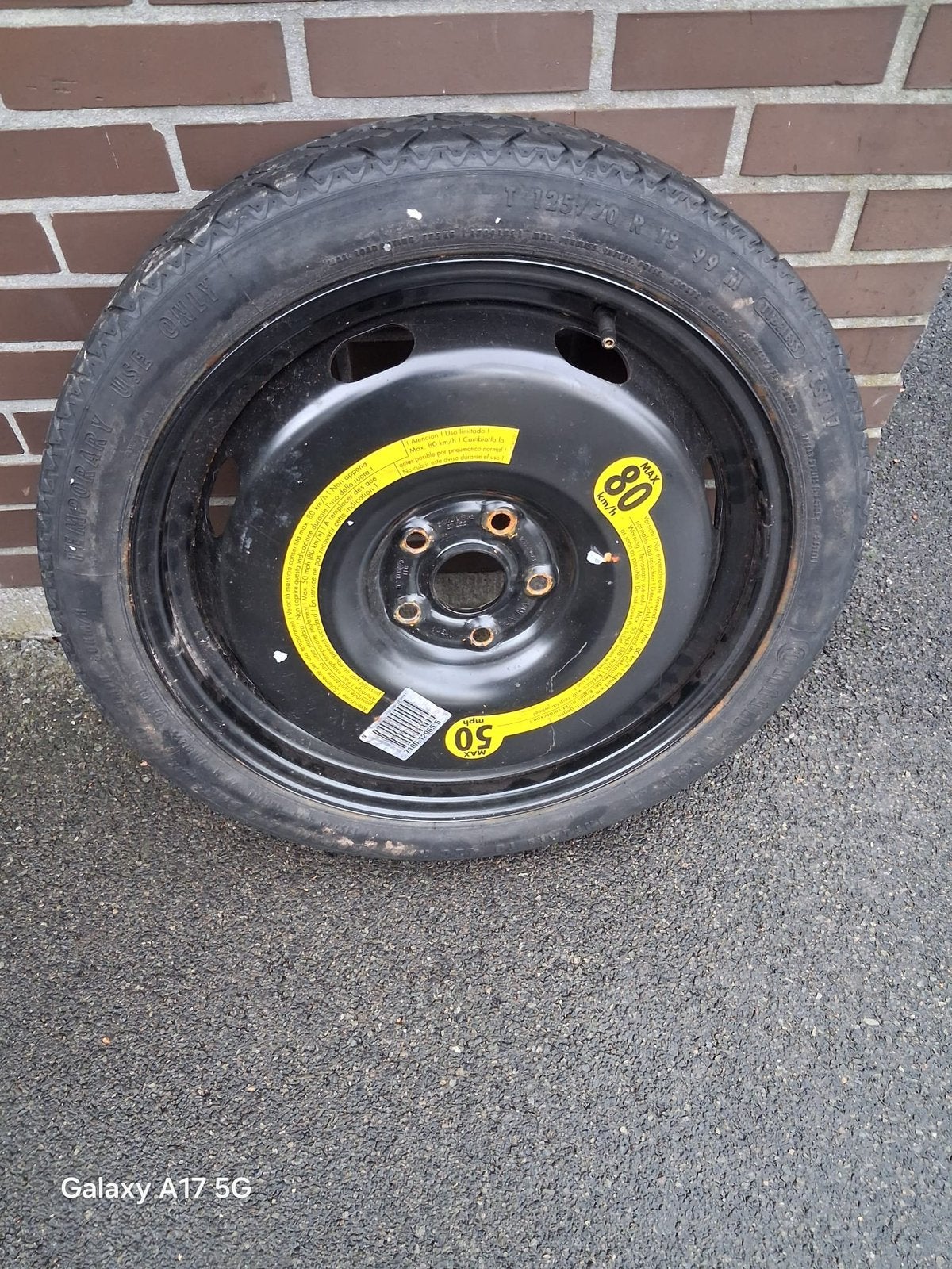 compact reservewiel) voor je Volkswagen Golf 7.5., Ophalen, Gebruikt