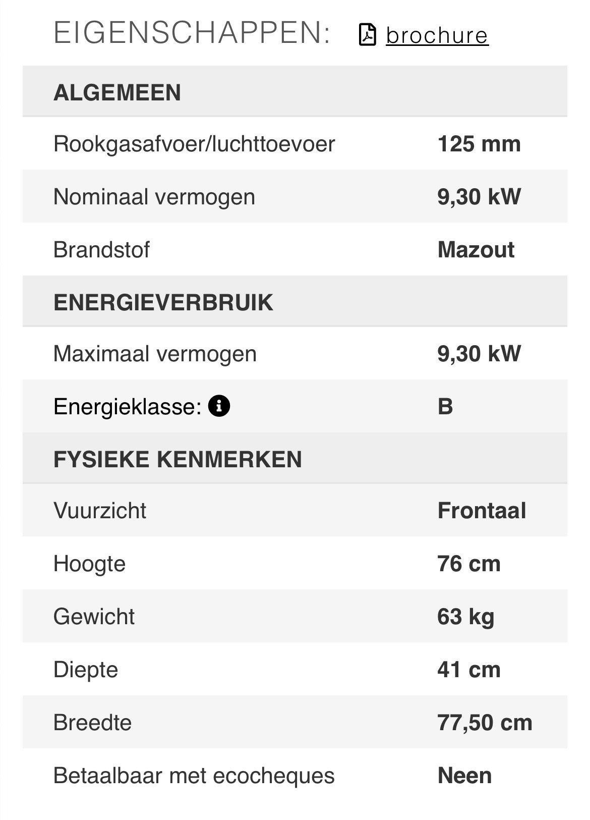 Mazoutkachel Wellstraler NIEUWSTAAT