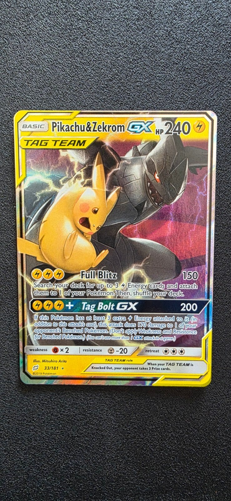 Pikachu & Zekrom Gx Pokémon kaart, Hobby en Vrije tijd, Verzamelkaartspellen | Pokémon, Ophalen