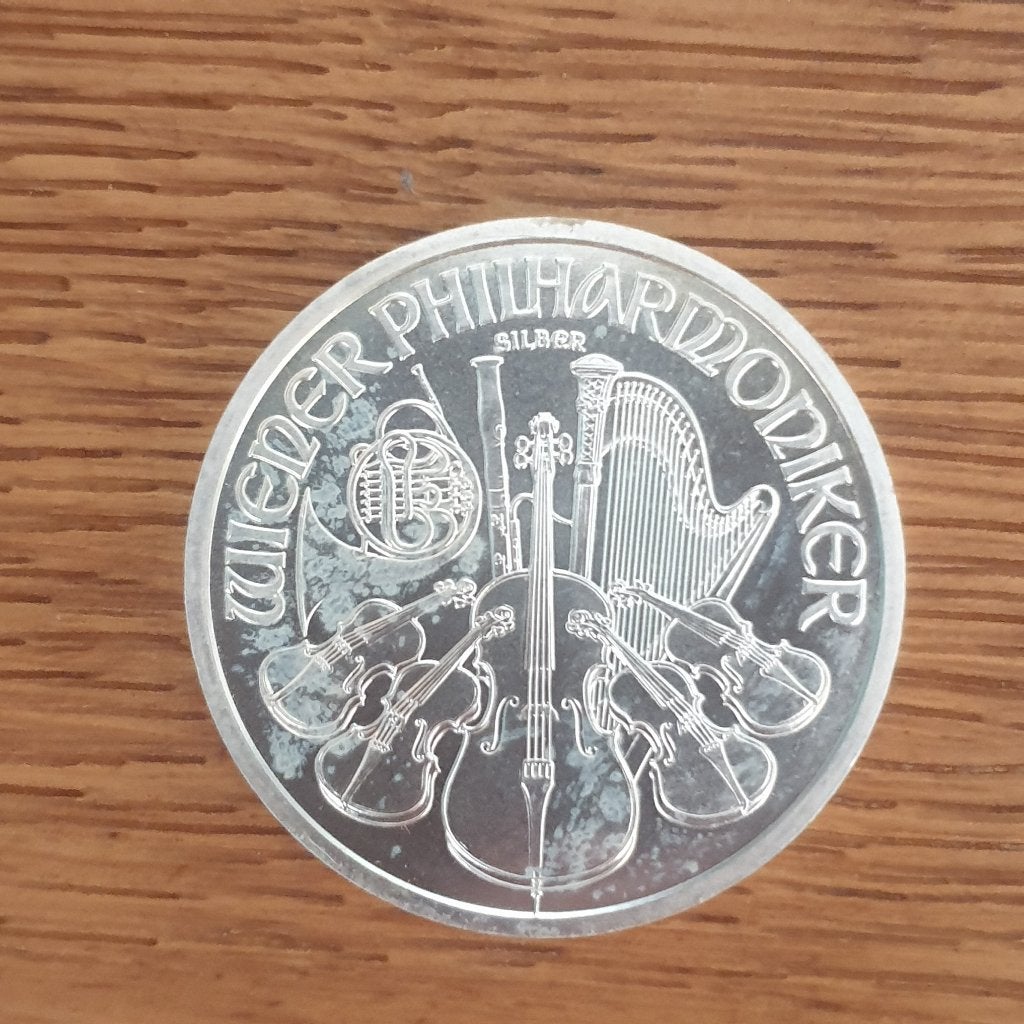 1 oz zilveren wiener philharmoniker 2010, Postzegels en Munten, Edelmetalen en Baren, Verzenden, Zilver