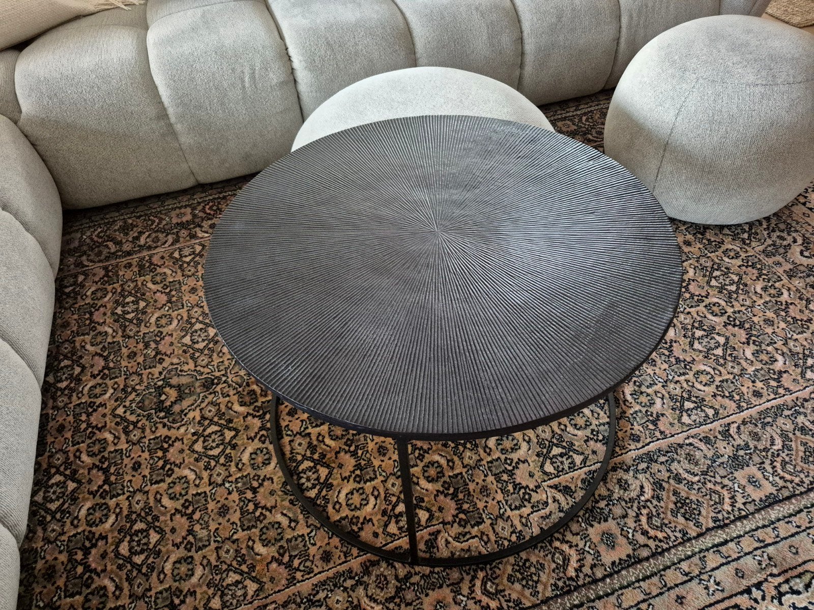 Prachtige / nieuwe design salontafel, Neuf, Rond, 50 à 100 cm, Enlèvement