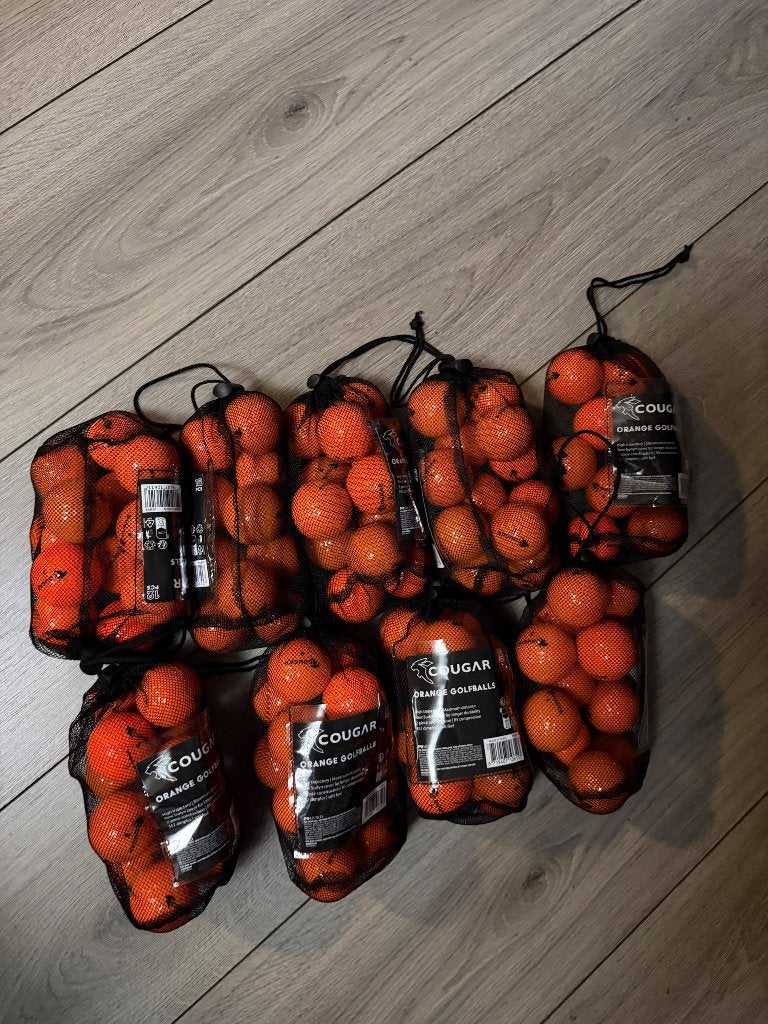 186 nieuwe oranje Cougar golfballen, Sports & Fitness, Enlèvement ou Envoi, Neuf, Balle(s), Autres marques