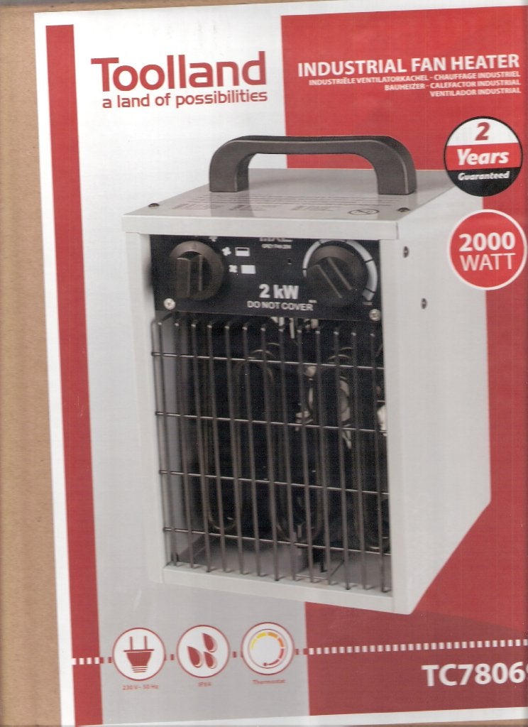Ventilateur à air froid industriel Toolland, Ophalen of Verzenden, Zo goed als nieuw, Vloerventilator