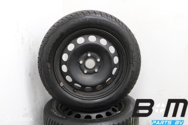 Set 16 inch velgen + winterbanden VW Golf 6 / A3 8P KBA43738, Gebruikt, 16 inch, Banden en Velgen, 205 mm