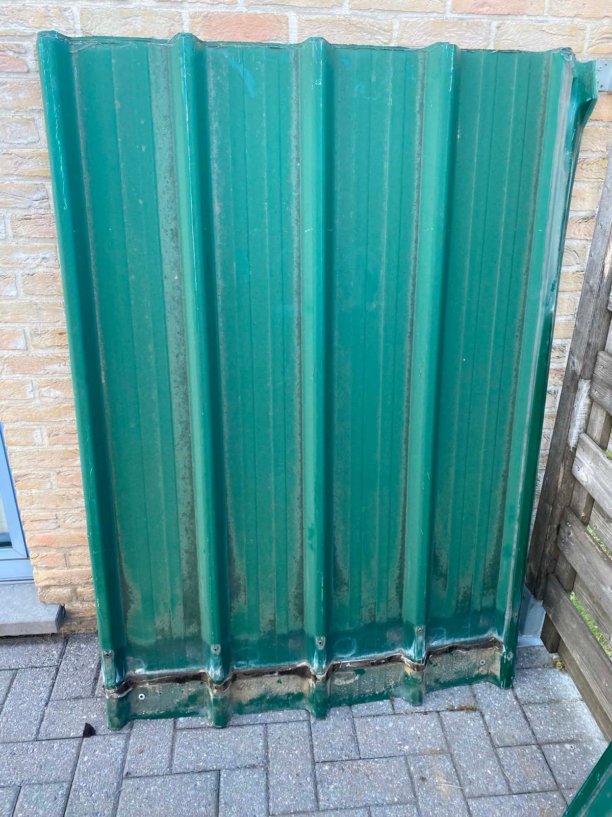 Groene metalen platrn, Ophalen, Overige materialen, Gebruikt, Minder dan 100 cm