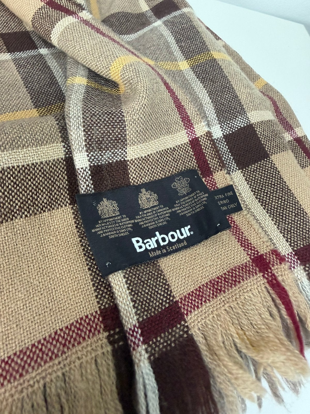 Châle Barbour - 100 % mérinos, Enlèvement ou Envoi, Comme neuf, Autres tailles, Écharpe