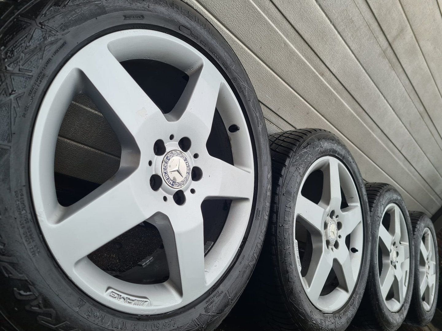 19 Mercedes GLE W166 ML W164 R klasse GL velgen winterbanden, Auto-onderdelen, Banden en Velgen, 19 inch, Gebruikt, 255 mm, -