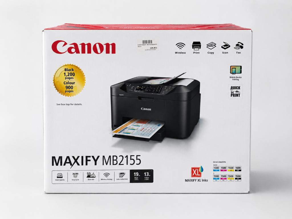 Canon MAXIFY MB2155 WiFi all-in-one printer + XL cartridges, Computers en Software, Printers, Ophalen, Canon, Printer, Inkjetprinter