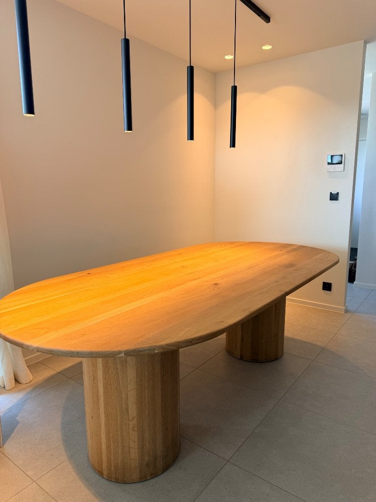 Massieve eiken tafel, Huis en Inrichting, Tafels | Eettafels, Ophalen, 100 tot 150 cm, Eikenhout, Vijf personen of meer