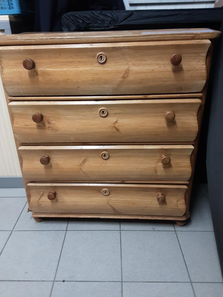 Oudgrenen ladenkast, Antiek en Kunst, Antiek | Meubels | Kasten, Ophalen
