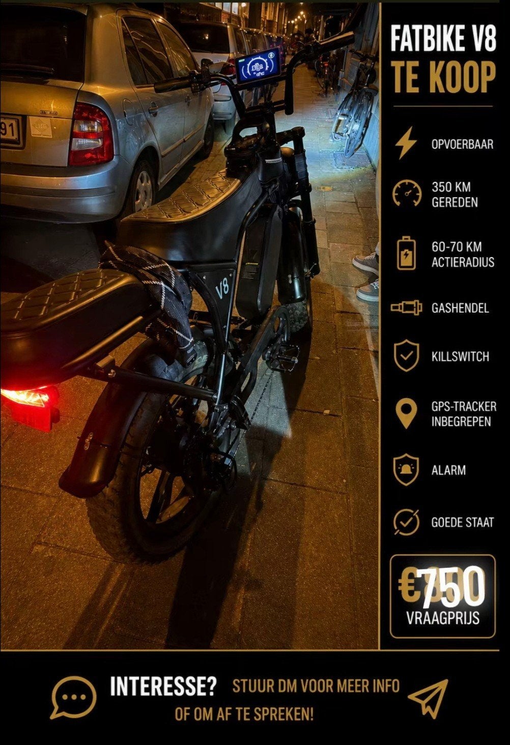 FatBike V8, Fietsen en Brommers, Ophalen of Verzenden, Gebruikt, Overige merken