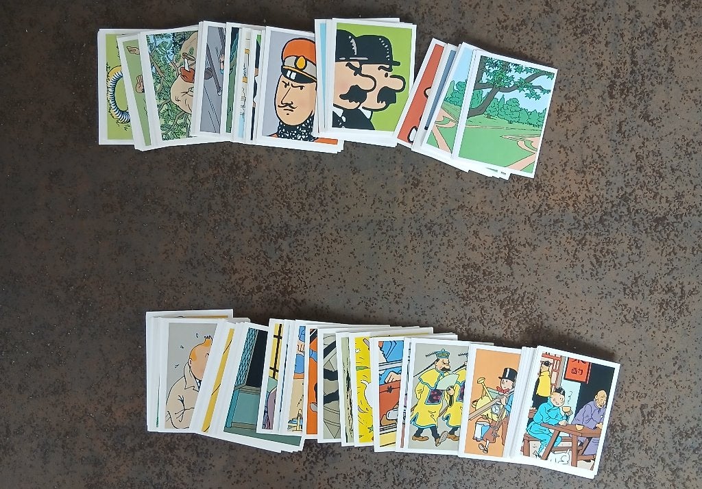 209 stickers de l'album Tintin, la collection d'autocollants, Collections, Enlèvement