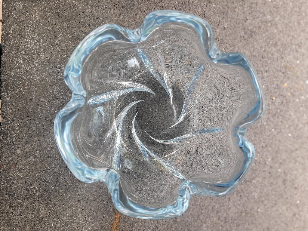 Kristallen schaal Orrefors, Zweden, Huis en Inrichting, Schaal, Rond, Ophalen of Verzenden, Glas