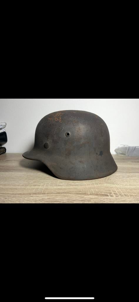 Duitse helm m35 sd luftwaffe reissued, Verzamelen, Ophalen of Verzenden, Luchtmacht, Helm of Baret