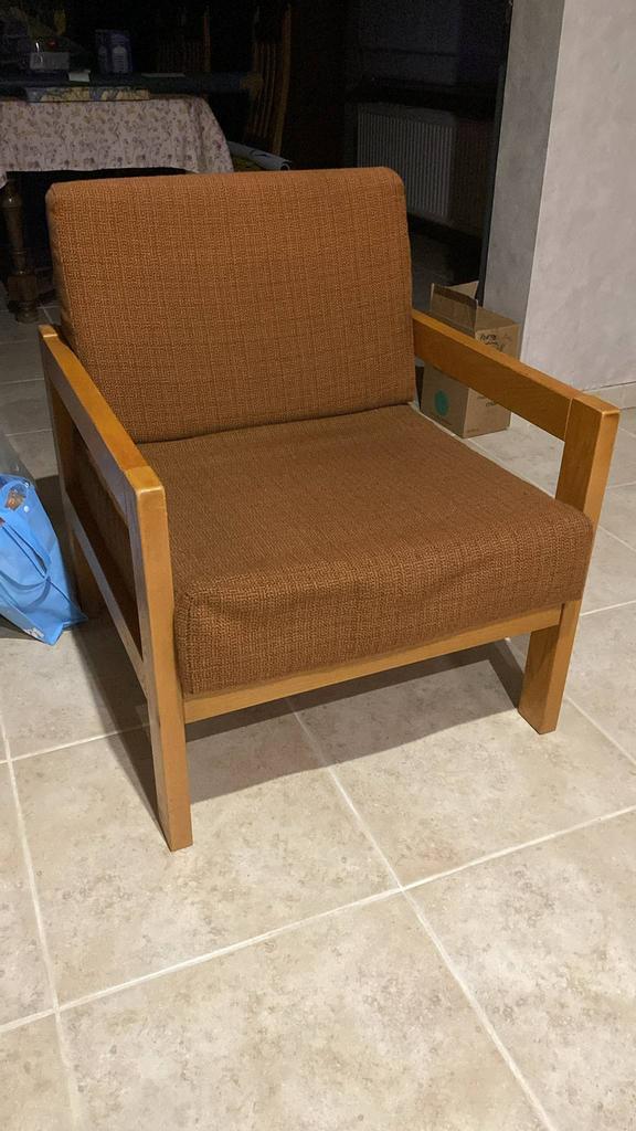 Vintage zeteltjes, Huis en Inrichting, Stoelen, Ophalen, Gebruikt, Bruin, Vintage
