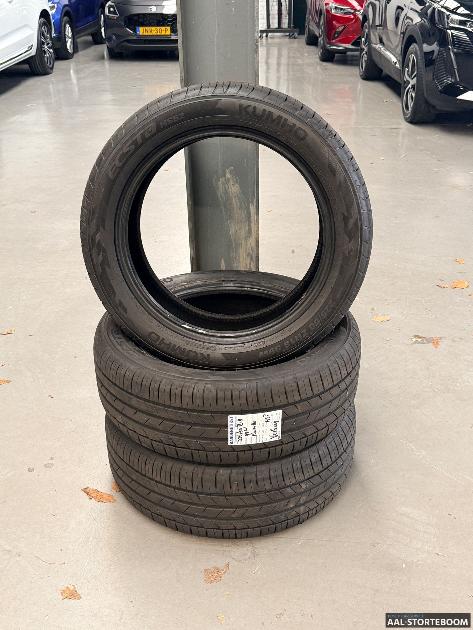 3x Kumho 225/50 R18 99W ECSTA HS52 zomerband, Auto-onderdelen, Banden en Velgen, Ophalen, 18 inch, Gebruikt, -