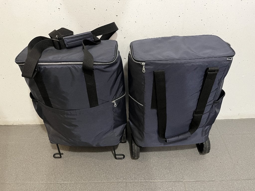 Boodschappen trolleys (2) met isolatielaag, Ophalen of Verzenden, Zo goed als nieuw, Zacht kunststof, Wieltjes