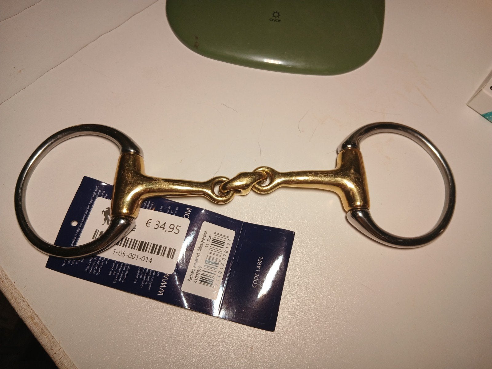Bit Bustrens 11,5cm  dubbelgebroken, Dieren en Toebehoren, Ophalen, Nieuw, Overige disciplines