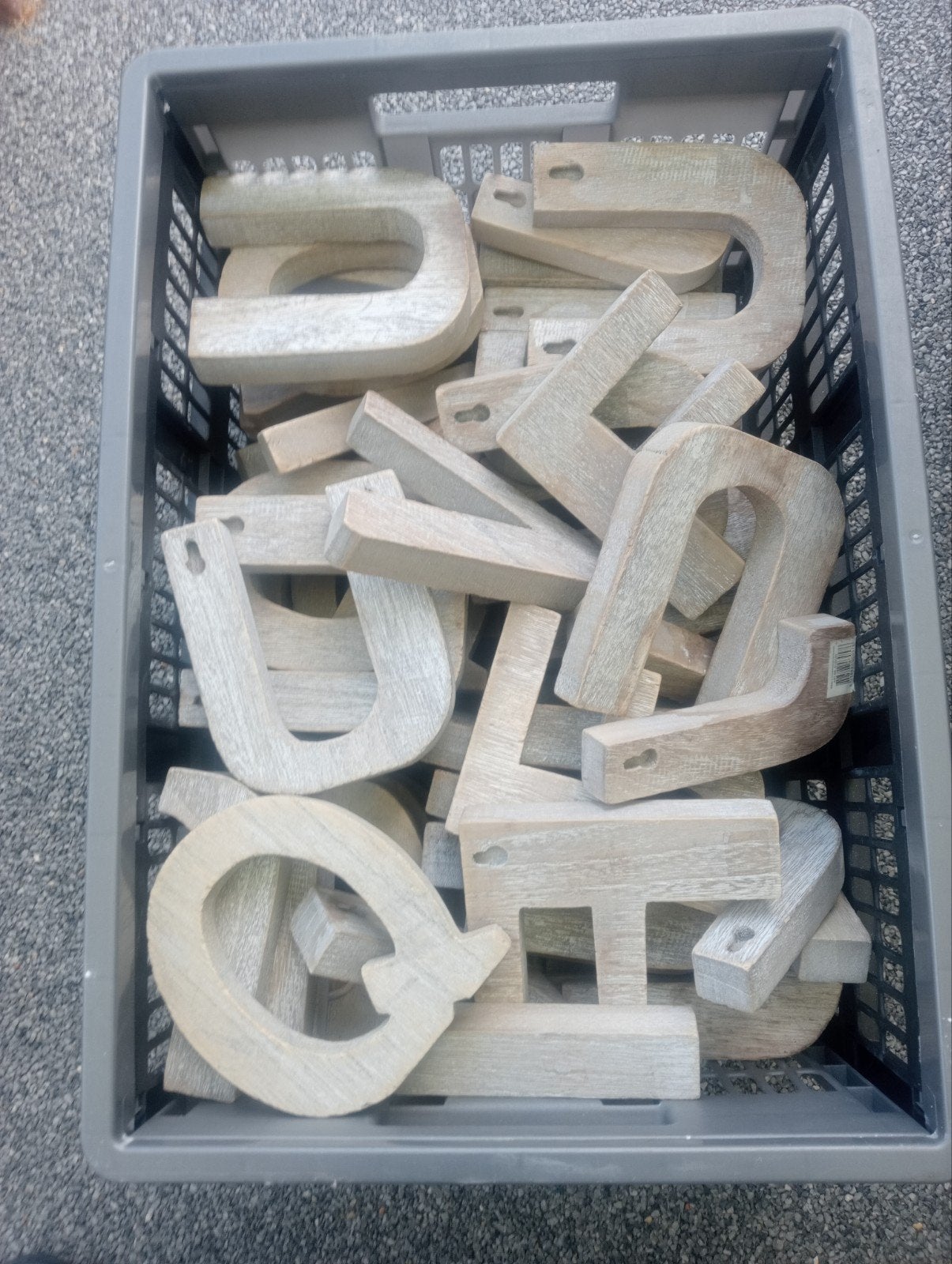 Lettres murales décoratives en bois (plus de 60 pièces), Enlèvement, Utilisé, Bois, Objet de décoration