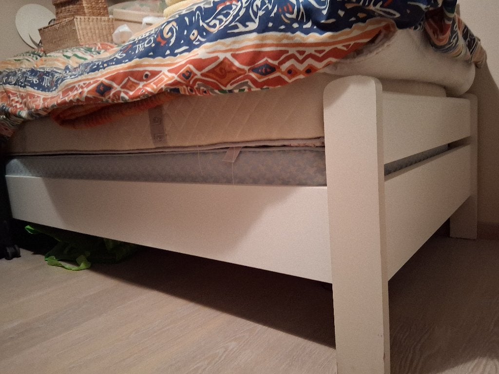 Eenpersoonsbed, Huis en Inrichting, Slaapkamer | Bedden, Ophalen, 100 cm, Eenpersoons, Wit