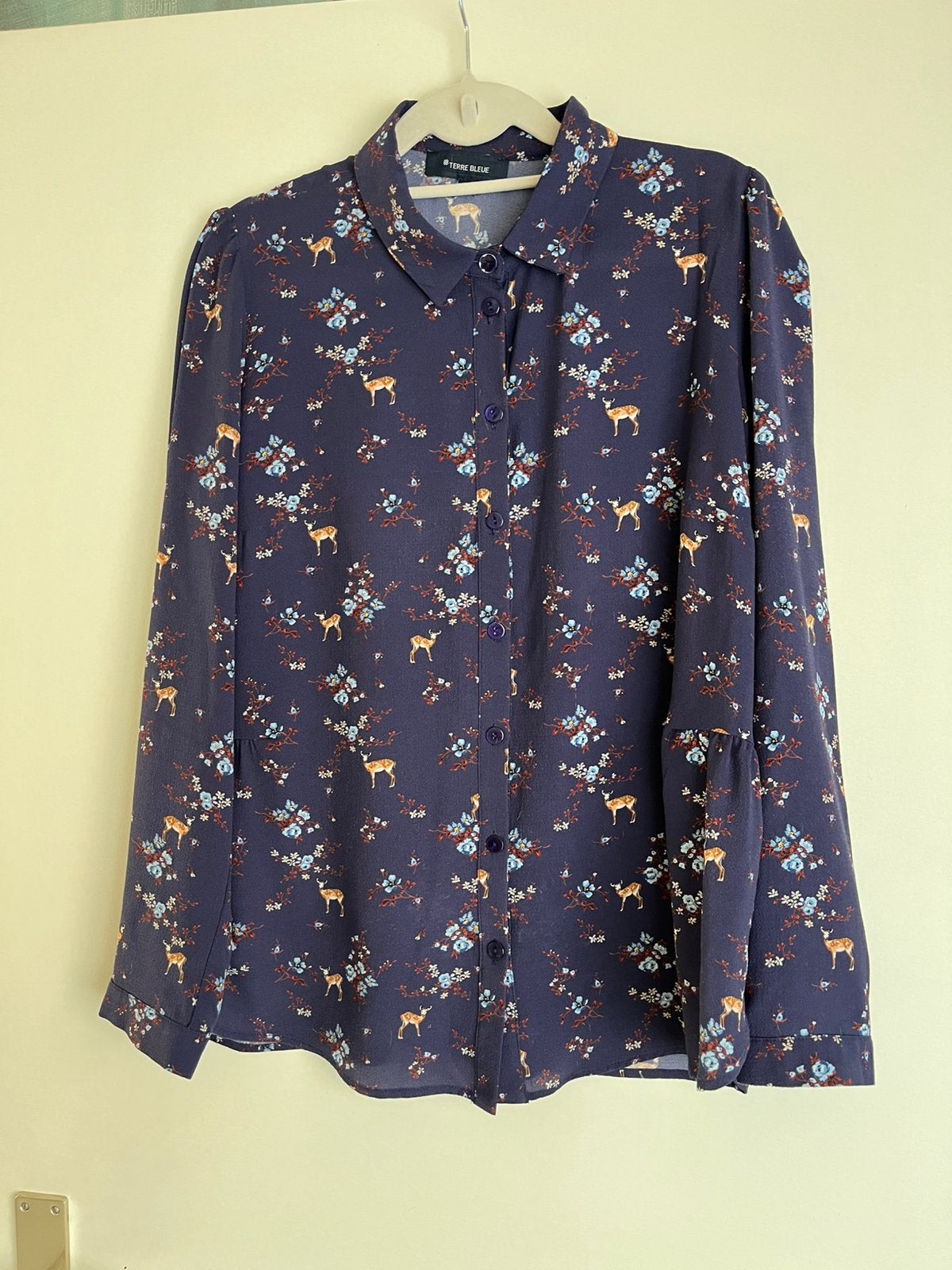 Dames blouse Terre Bleue, Kleding | Dames, Ophalen of Verzenden, Gedragen, Maat 38/40 (M), Blauw
