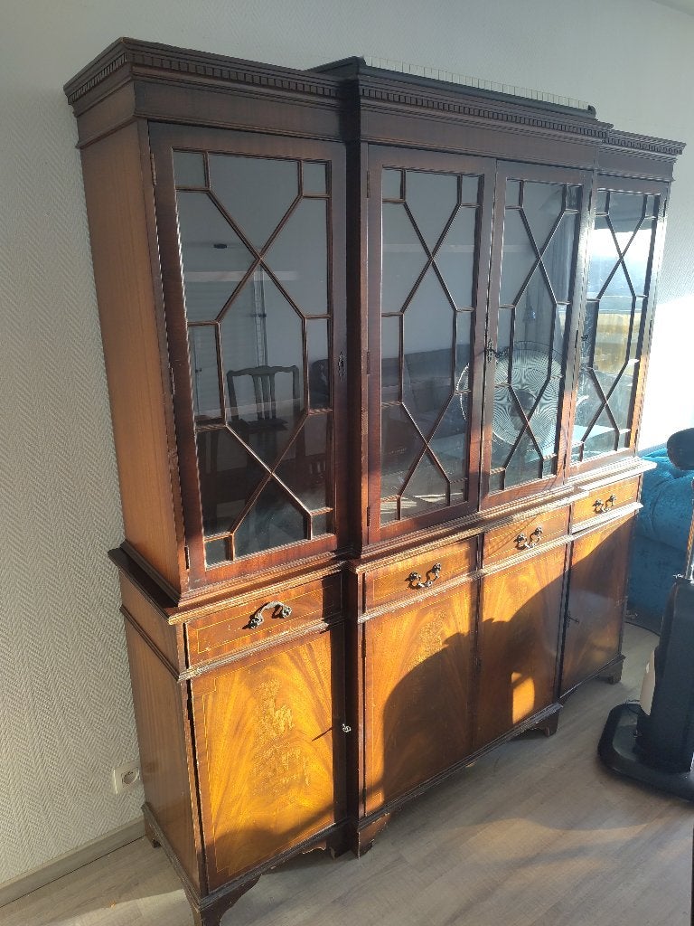 Bibliothèque à vitrine, Maison & Meubles, Armoires | Bibliothèques, Avec tiroir(s), 200 cm ou plus, Utilisé, Shabby chic
