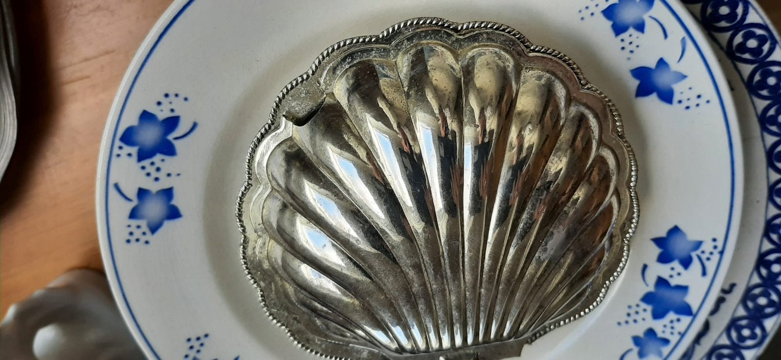 Mooi zilverkleurig botervlootje – elegant vintage, Ophalen of Verzenden
