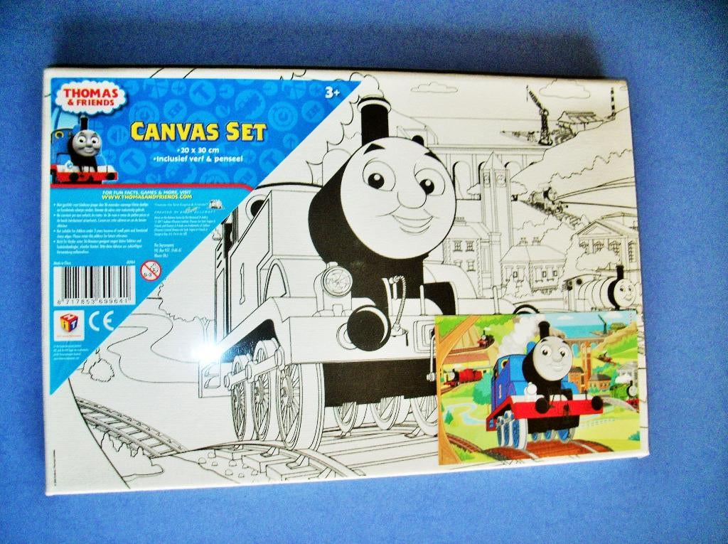 Treinset THOMAS & FRIENDS Schilderdoek, Penseel, Kleur, Kinderen en Baby's, Speelgoed | Thomas de Trein, Ophalen of Verzenden