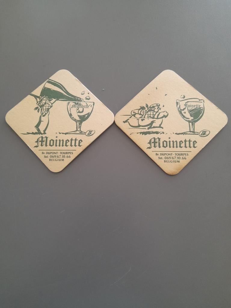 2 sous-verres à bière Moinette, Enlèvement ou Envoi