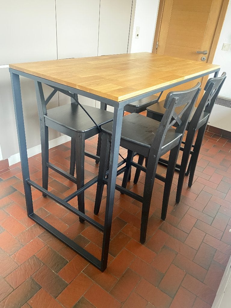 Magnifique table haute, Beige, Comme neuf, Enlèvement, 50 à 100 cm