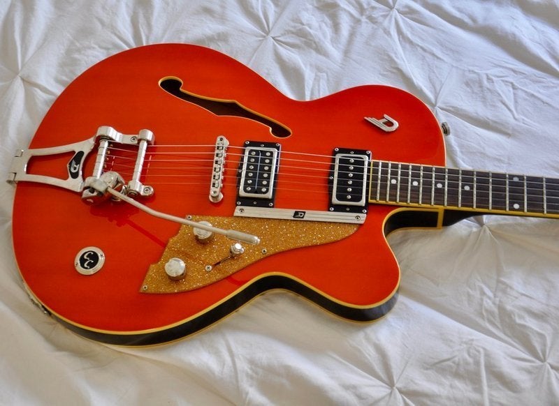 Duesenberg Carl Carlton 2008, Musique & Instruments, Instruments à corde | Guitares | Électriques, Enlèvement, Comme neuf, Semi-solid body