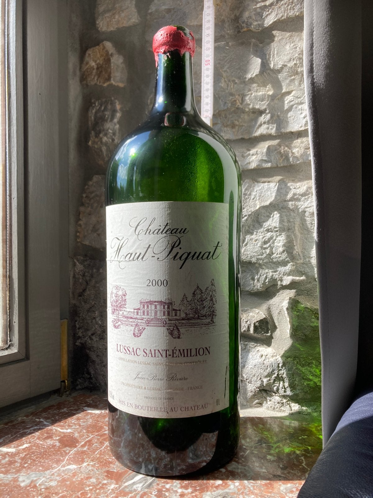 Zeer mooie wijnfles 6 liter (leeg)., Ophalen of Verzenden, Gebruikt