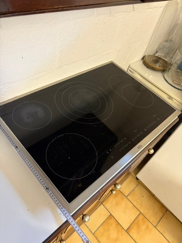 AEG elektrisch kookvuur 51x78, Ophalen, Gebruikt, Inbouw, Elektrisch