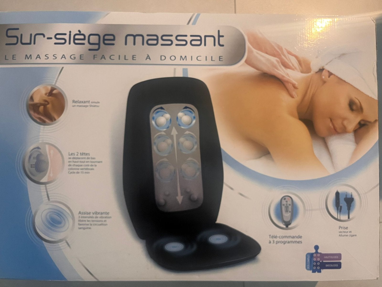 Sur-siège massant, Sports & Fitness, Produits de massage, Enlèvement, Utilisé, Chaise de massage ou Coussin