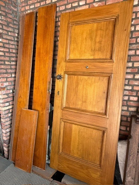 Massieve eiken inkomdeur, Moins de 200 cm, Chêne, Enlèvement, Utilisé