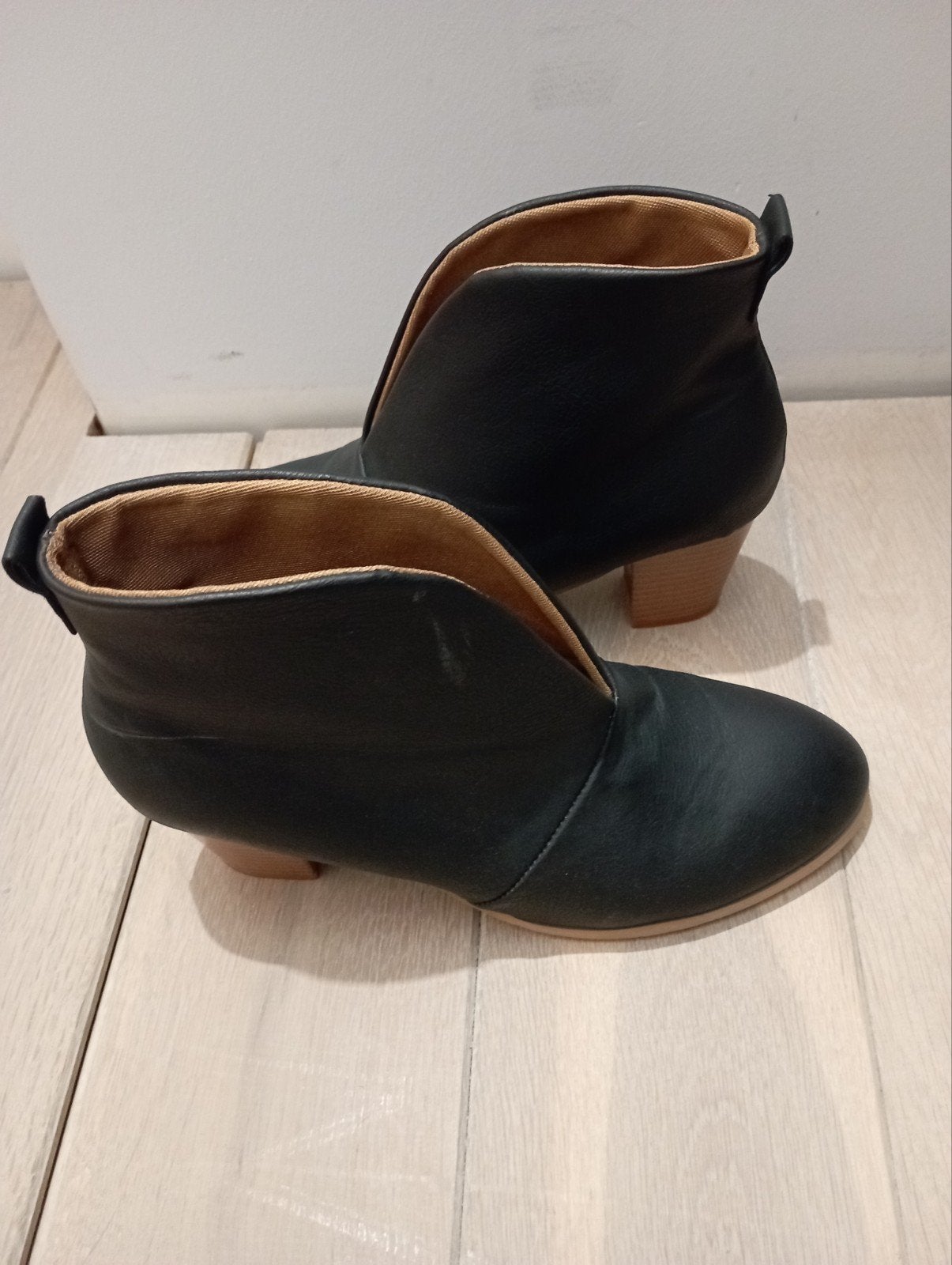 Enkellaarsjes dames, Neuf, Enlèvement ou Envoi, Boots et Botinnes, Noir