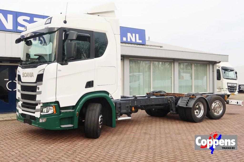 Scania R500 NGS 6x2 Chassis cabine Stuur lift as, Autos, Camions, Achat, Automatique, Blanc, Scania