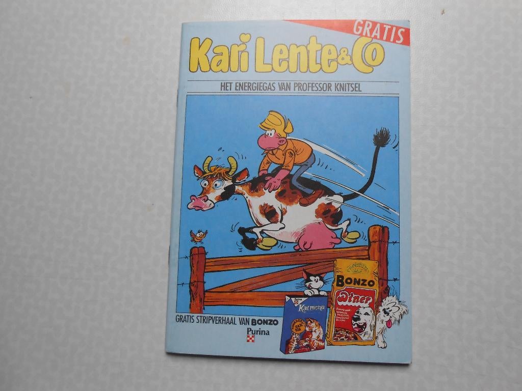Kari lente Het energiegas van professor Knitsel 1982. Bonzo, Bob Mau, Eén stripboek, Nieuw, Ophalen of Verzenden