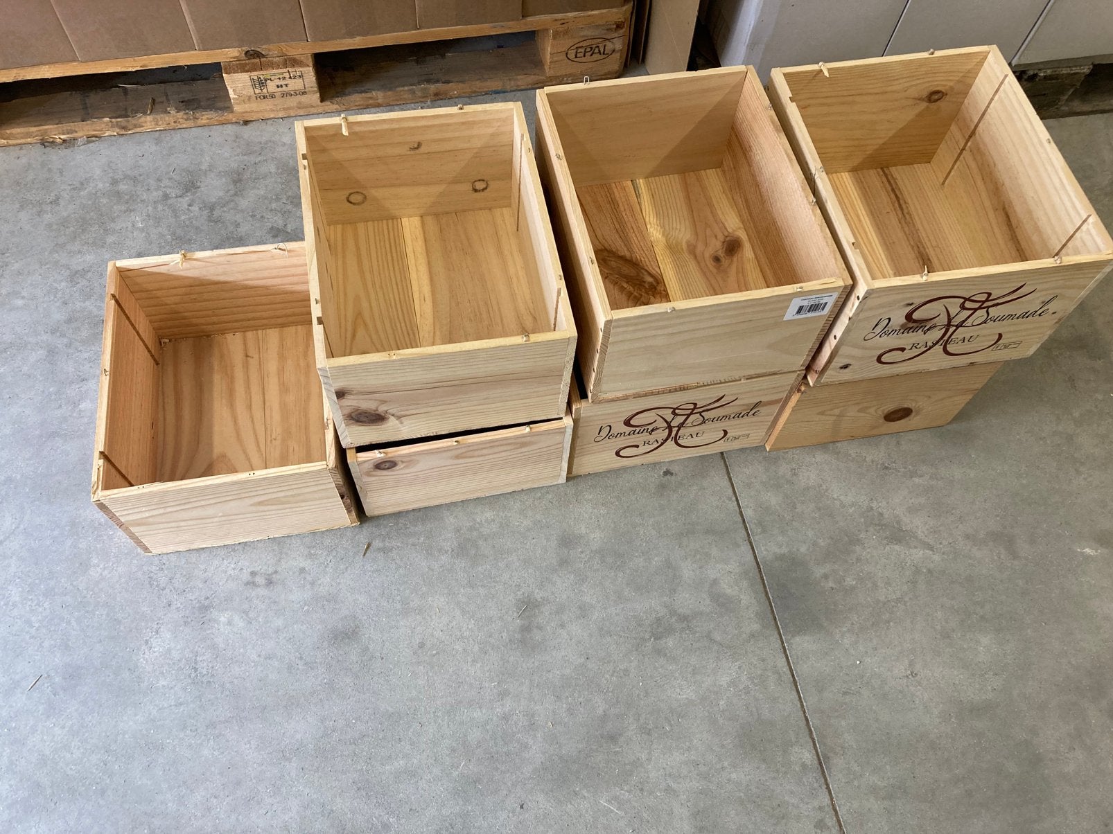 Caisses à vins 6 boutelles en bois, Maison & Meubles, Enlèvement, Utilisé