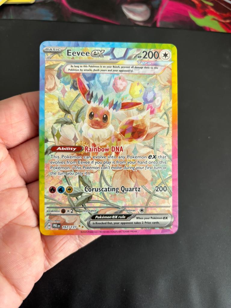 Eevee ex 167 prismatic evolution, Ophalen, Zo goed als nieuw