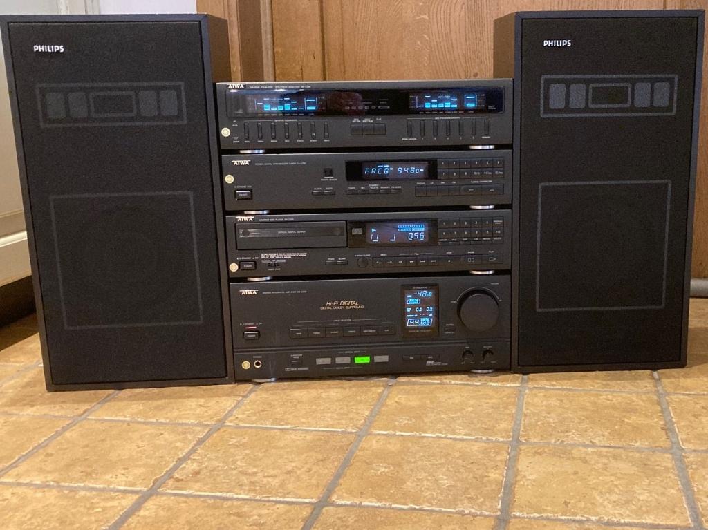 Kit hi-fi Aiwa avec haut-parleurs Philips, TV, Hi-fi & Vidéo, Chaîne Hi-fi, Utilisé, Lecteur CD, Tuner ou Radio, Haut-parleurs