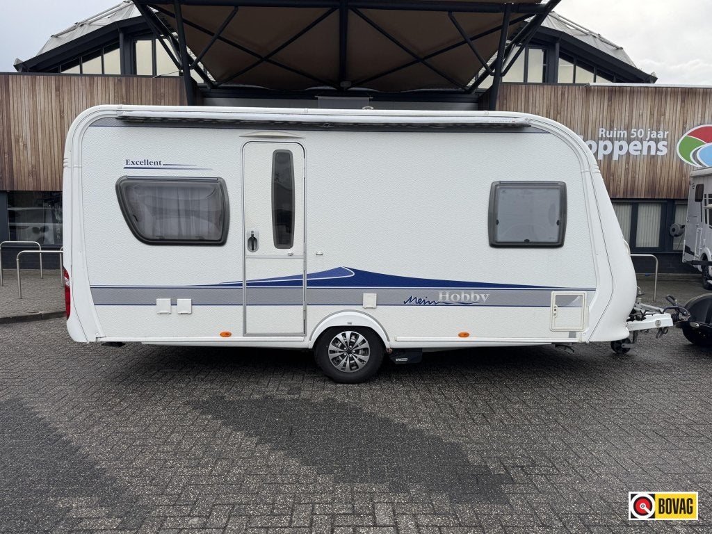 Hobby Excellent 2009 Mover + NIEUWE TENT!, Caravans en Kamperen, Rondzit, 4 tot 5 meter, Tot en met 4, 1000 - 1250 kg