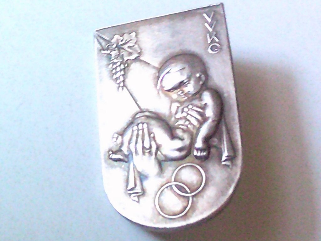 vintage religie catholic silver broch VVKG, Antiquités & Art, Antiquités | Argent & Or, Enlèvement ou Envoi, Argent