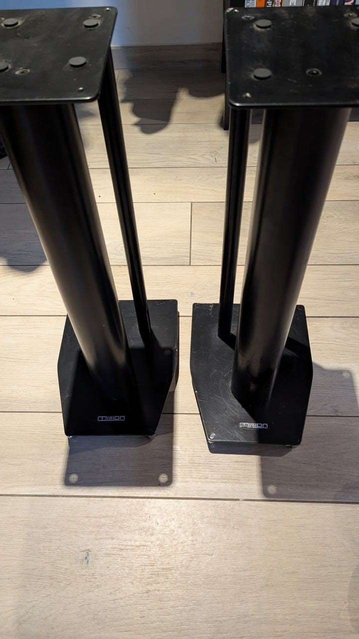 Mission Stancette Speaker Stands (Pair), Black, Musique & Instruments, Pieds, Enlèvement, Utilisé, Haut-parleur