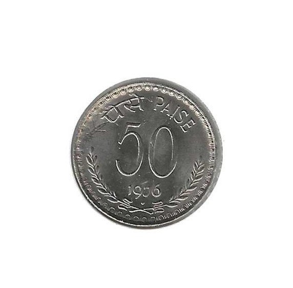 India, 50 Paise 1976 (B)., Timbres & Monnaies, Monnaies | Asie, Enlèvement ou Envoi, Asie du Sud, Monnaie en vrac