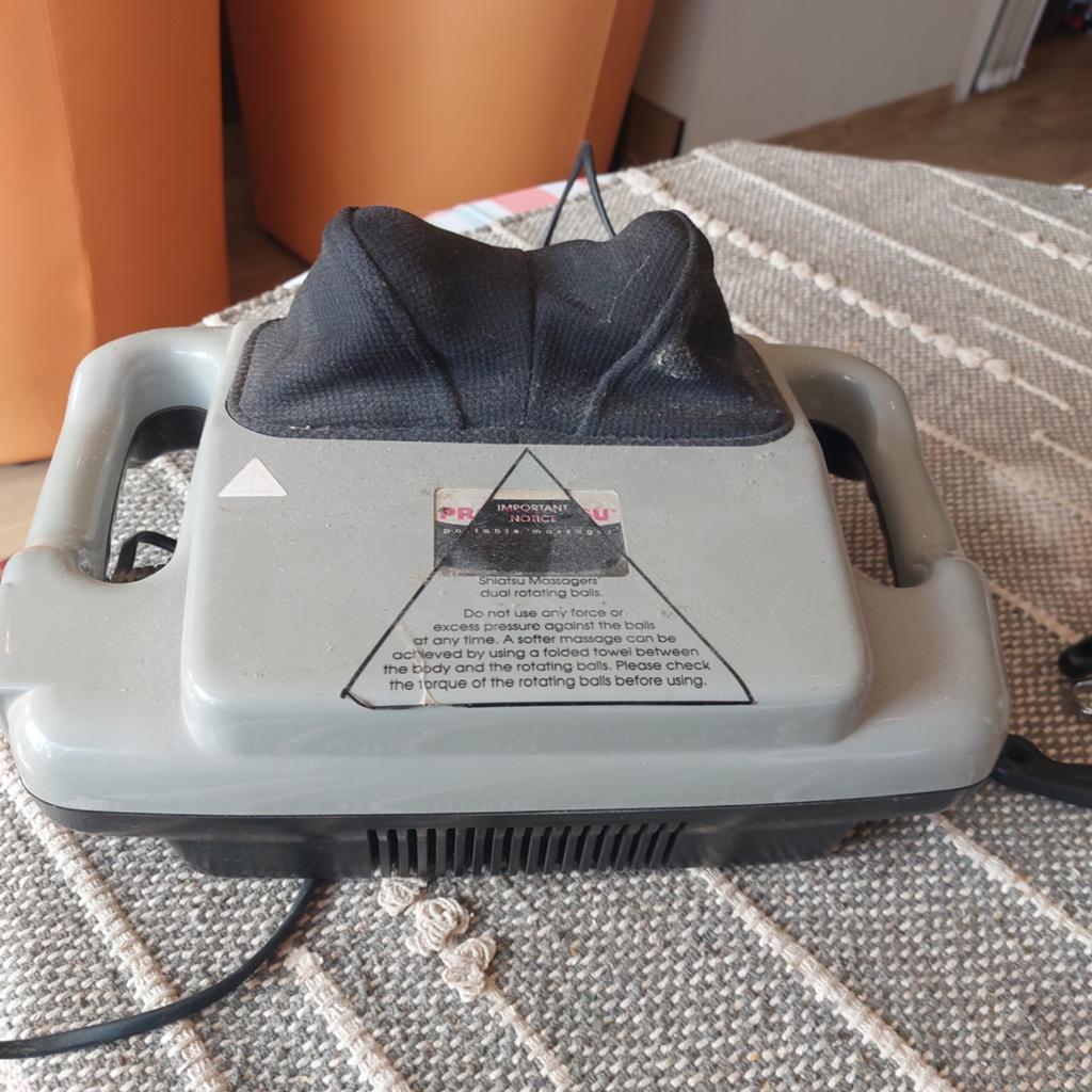 Pro shiatsu massage toestel, Enlèvement