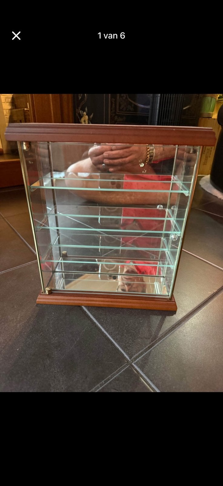 Zeer mooi vitrine kastje voor bv kleine Swarovski beekdjes, Ophalen, Zo goed als nieuw