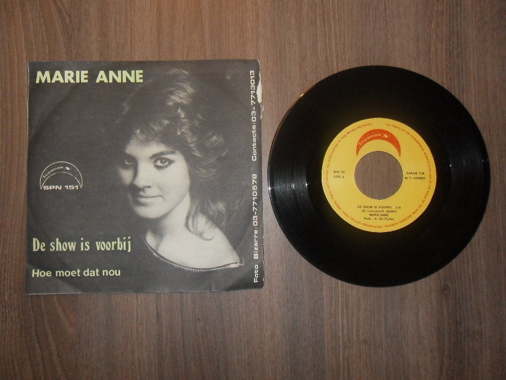 Marie Anne - De show is voorbij, Cd's en Dvd's, Ophalen of Verzenden, Gebruikt, 7 inch, Levenslied of Smartlap
